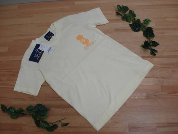 未使用【INVOICE】Mouve on Mouve☆Vネック 半袖Tシャツ イエロー拍卖