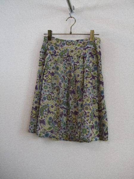 NATURALBEAUTYBASIC紫花柄シフォンフレアスカート(USED)11815)拍卖