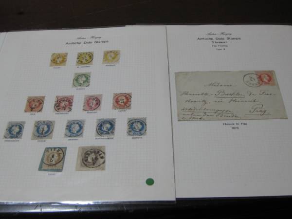 ◇№8 オーストリア切手 SC#24-39 15枚+カバー 使用済拍卖