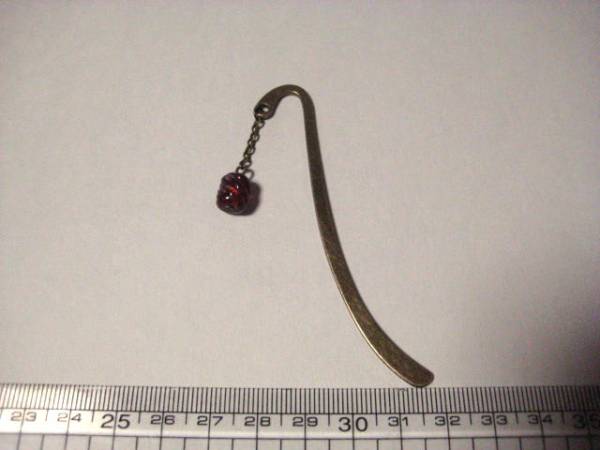 イタリア製ベネチアンガラスビーズ付☆ブックマーク拍卖