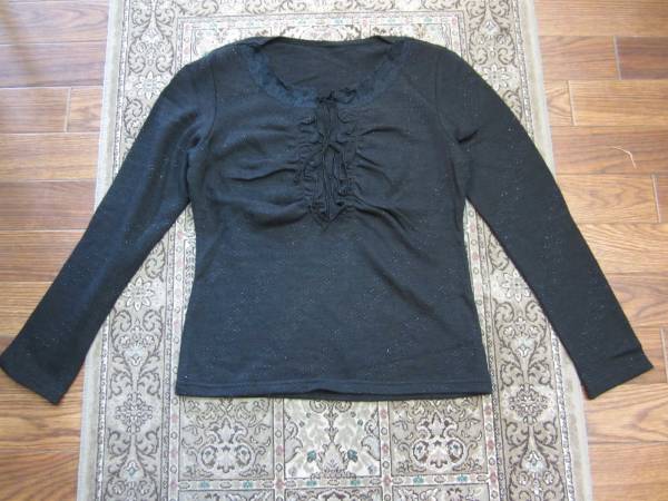 ★イノセンテ ラメ&リボン飾りV/N 日本製★F★拍卖