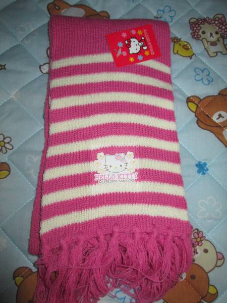○新品♪キティマフラーボーダーピンク○拍卖