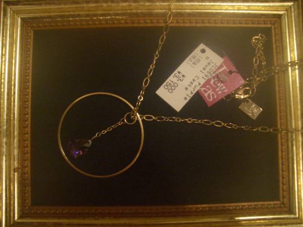 即決☆定価3150円☆jewel caske ゴールドカラー フープ ティアドロップ ネックレス チョーカー♪ポイント消化拍卖