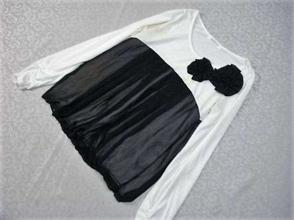 CINEMA CLBU お洒落モチーフ付きシフォン重ねトップス拍卖