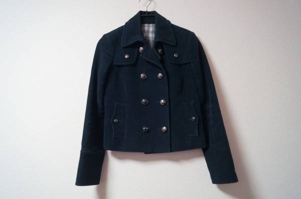 ■多少使用感■バーバリー BURBERRY BLUELABEL ジャケットお洒落拍卖