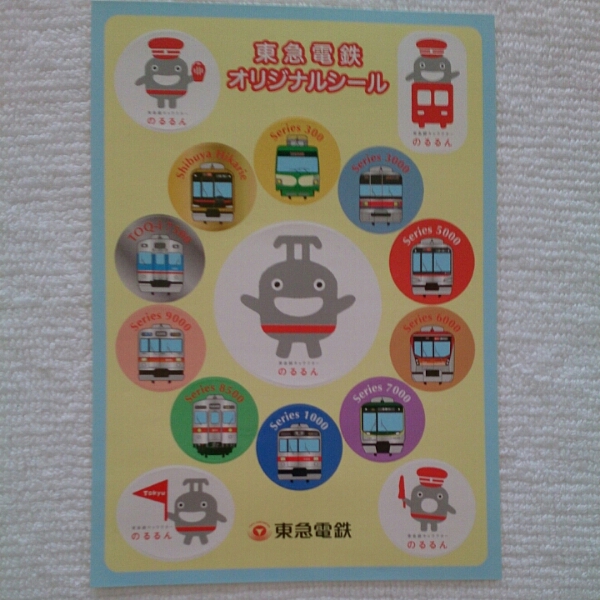 東急電鉄 キャラクター のるるん オリジナルステッカー シール 電車シール 東急 拍卖