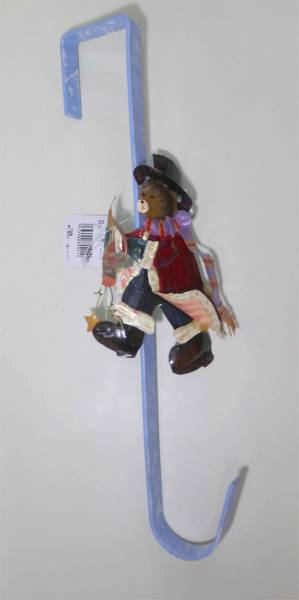 ブリキリースハンガー ベアー 熊 ドアハンガー クリスマスリース拍卖