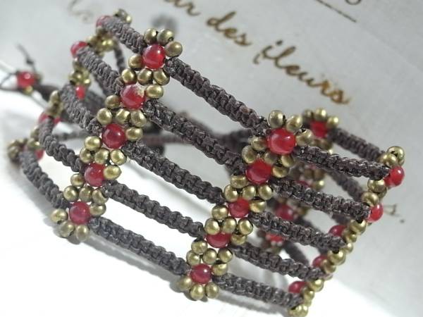 ★新入荷★カーネリアン&ブラスビーズブレスレット拍卖