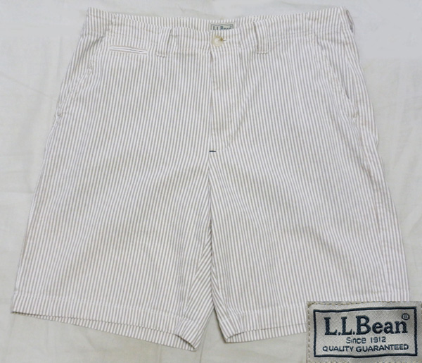 W35【L.L.ビーン/ショートパンツ】ストライプ ショーツ 古着拍卖