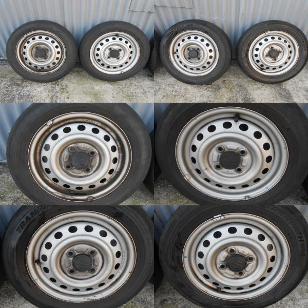 鉄ホイル 13×4.5JJ PCD100 4穴 155/65R13 TOYO FALKEN拍卖