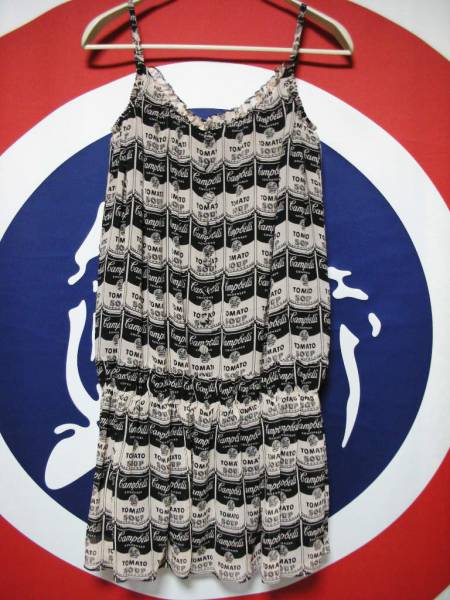 ヒステリックグラマー★アンディANDYキャンベル缶総柄ワンピース拍卖