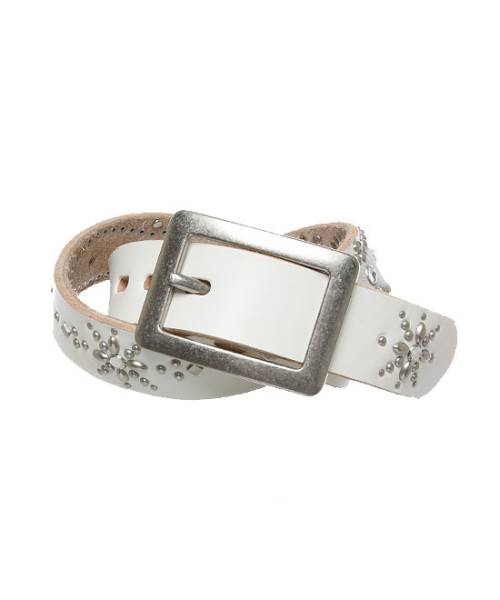 新品ベルト2【VANQUISHヴィンテージスタッズVBT045】ホワイト拍卖