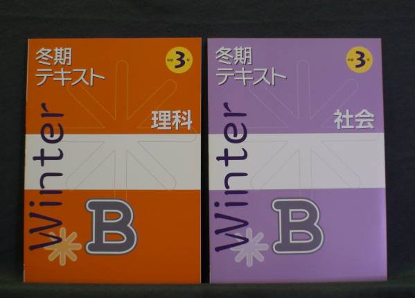 ★ 即発送 ★ 新品 冬期 講習 テキストB 理科と社会 3年 新中学問題集拍卖