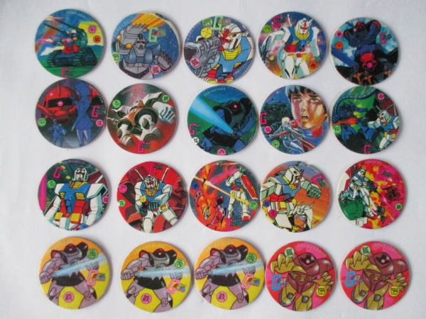 昭和 レトロ 当時物 丸 面子 メンコ めんこ ガンダム 20枚 中古1拍卖