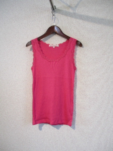 charlotteronsonピンクレース付ノースリーブ (USED)80115拍卖