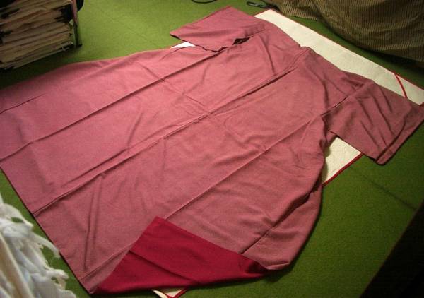 cd◆♪★★留★正絹・鮫小紋・着物(身丈154cm)拍卖