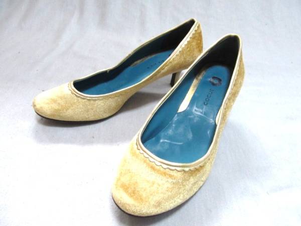 値下げ COCUE コキュ ゴールド系 パンプス サイズ 35拍卖