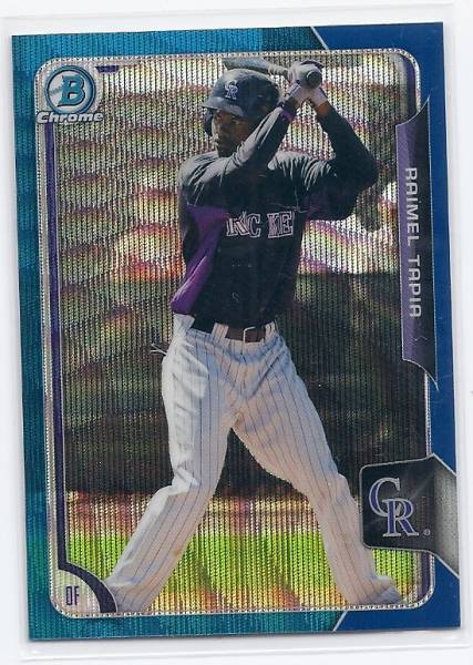 2015 Bowman Chrome Raimel Tapia Blue Wave Refractor拍卖