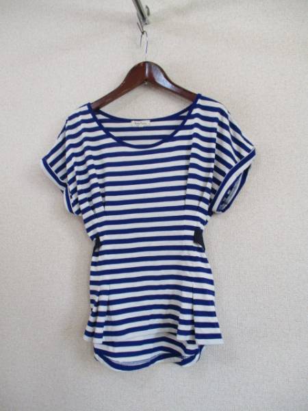 RopePicnic紺×白ボーダーデザイン半袖カットソー(USED)11316)拍卖