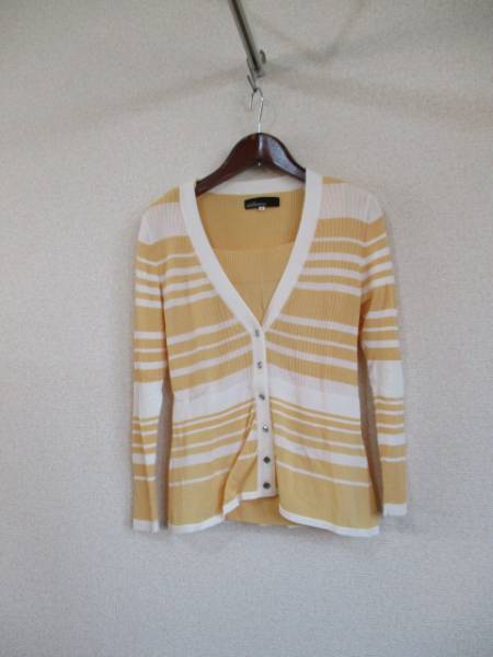 CLEARIMPRESSIONオレンジ×白ボーダーツイン春夏用ニット42116②)拍卖