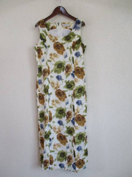 GERARDDAREL白地花柄ノースリーブワンピ(USED)61116)拍卖