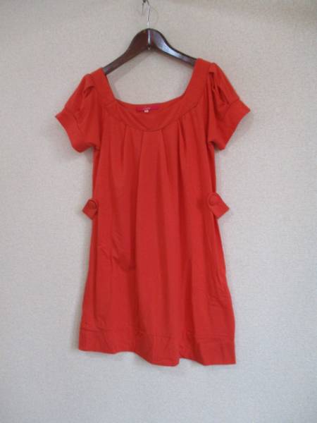 rosebulletオレンジ半袖カットチュニック(USED)71516②)拍卖