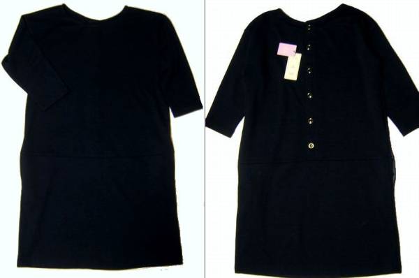 タグ付き・未使用◆エフデef-de/ニットワンピース11号18,000円紺/長期保管品拍卖