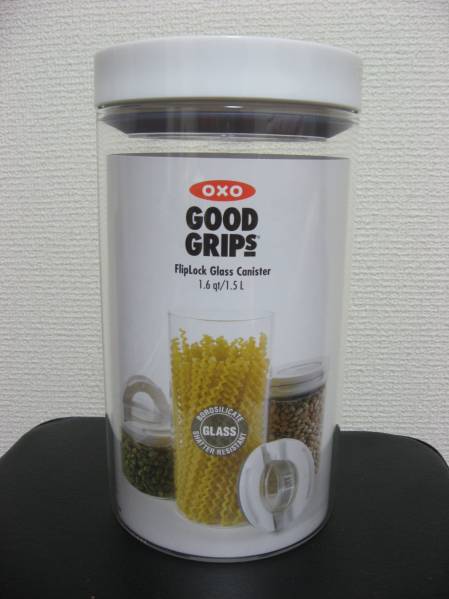 新品 オクソー フリップロック ガラスキャニスター 1.5L ポップコンテナ拍卖