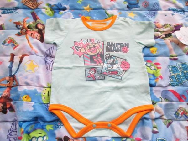 ○新品♪アンパンマンロンパース薄緑70cm○拍卖