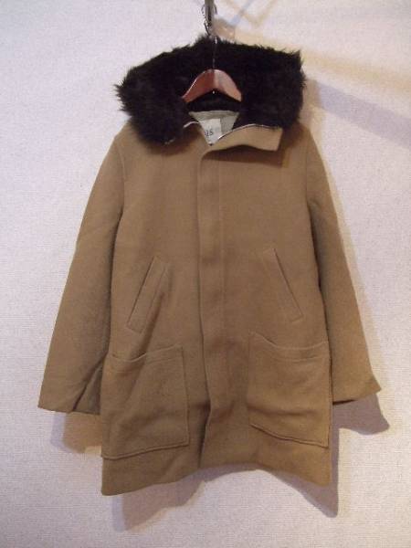 I.S(スナオクワハラ)ベージュフードボア付きコート(120613②)拍卖