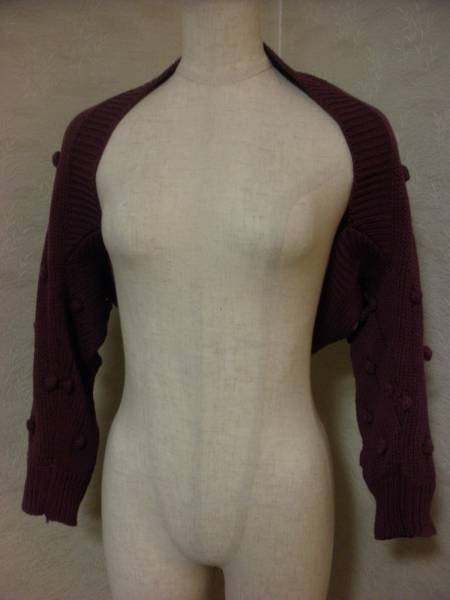 X-girl エックスガール カーディガン ニット ポンチョ エンジ拍卖