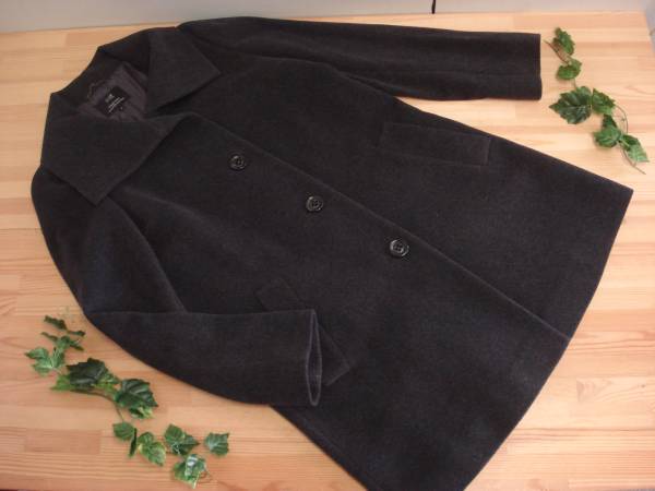 23区 オンワード樫山◇カシミヤ混 ウールコート 40 グレー拍卖
