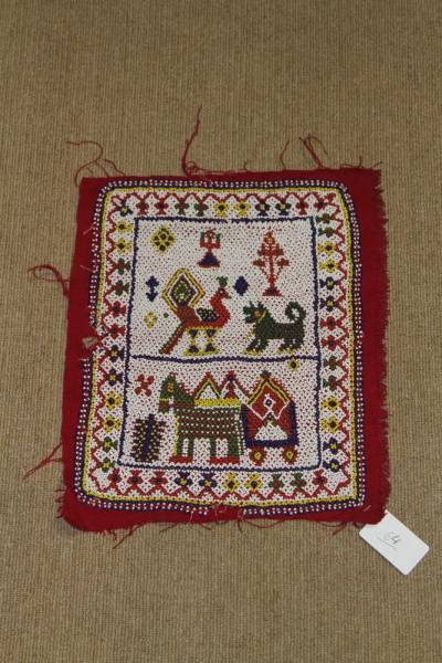 インド ヒンズー教の神様模様 タペストリー 1920年代 クジャク拍卖