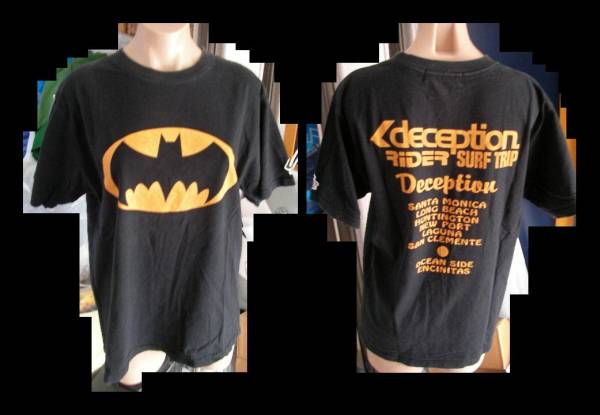 バットマン Tシャツ deception RIDER SURF TRIP サイズL 黒拍卖