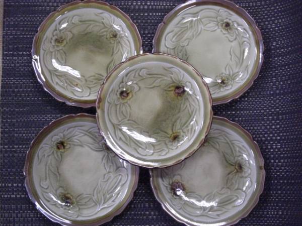 5枚組 9セット迄可【即決】未使用 13cm 銘々皿 花唐草小皿拍卖