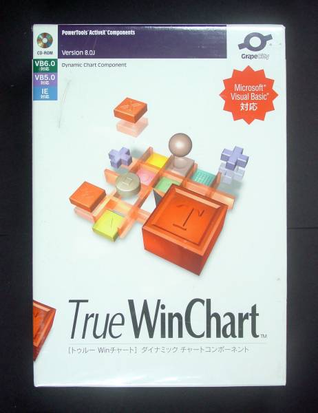 【1045】 4949240118075 True WinChart 8.0J Windows用 トゥルーWinチャート 新品 ダイナミック 動的 グラフ 描画 開発 ソフト 表示 未開封拍卖