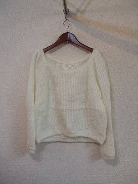 MERCURYDUO白ゆったり長袖ニット(USED)90213②)拍卖