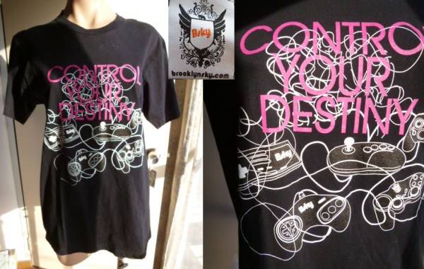【本場USA製】Brooklyn sky TVゲーム機柄 Tシャツ Mサイズ拍卖