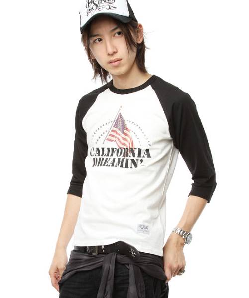 新品未使用七分袖Tシャツ(サイズM)【 LegendaラグランLEC038】VANQUISHホワイト ブラック拍卖