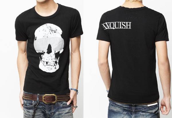 新品未使用半袖TシャツサイズL【VANQUISHスカルVGC544】ドクロ ブラック スカル拍卖