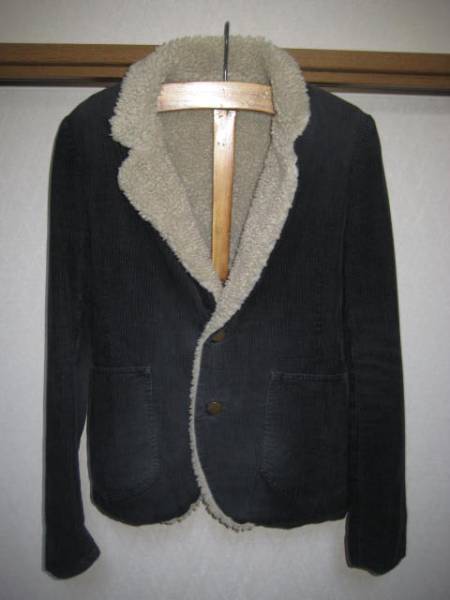 美品※エミスフェール購入リーLEEコーデュロイボアジャケット紺拍卖