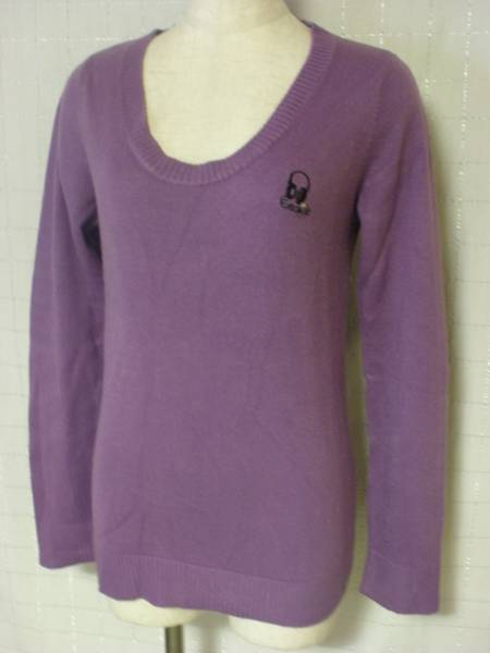 ワールドワイドラブ ニット WORLD WIDE LOVE! パープル拍卖