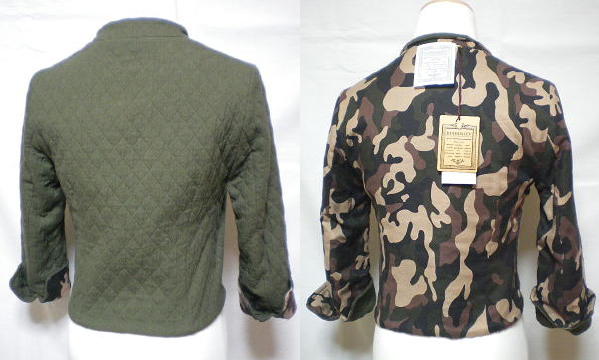 ビアズリー★ガリャルダガランテ★迷彩リバーシブル★キルトジャケット★新品★カモフラージュ拍卖