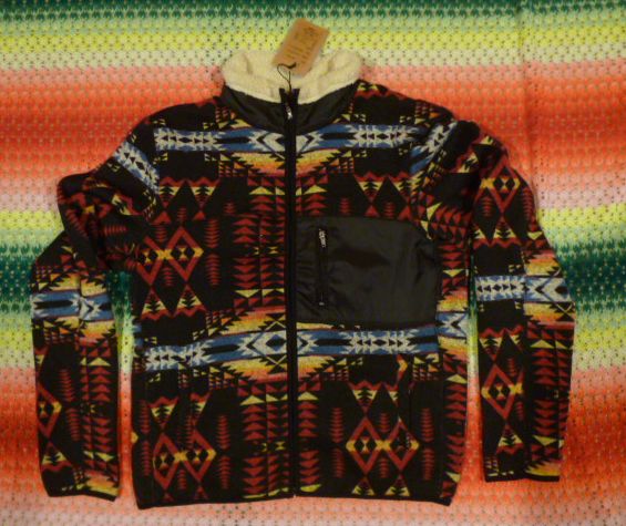 クレイジー ツイード転写柄 フリースジャケット Mサイズ拍卖