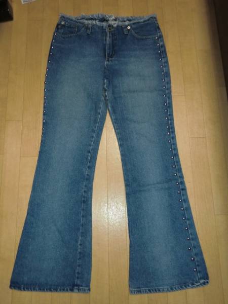 ★最終値下げ★国内非売品★限定特価★アメリカ製側面大粒スタッツ付デニムパンツ29レア物美脚効果★切手★拍卖