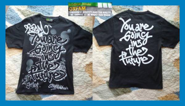 OXFAM 黒 バンド ロック ロゴ Tシャツ Mサイズ拍卖
