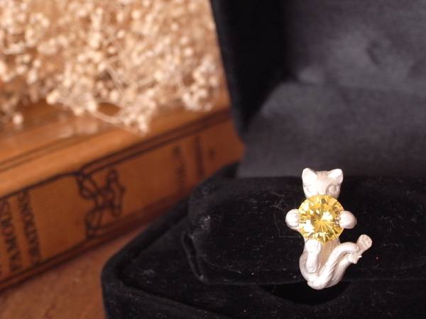 ◆新入荷◆ネコ・CATジルコニアリングC拍卖