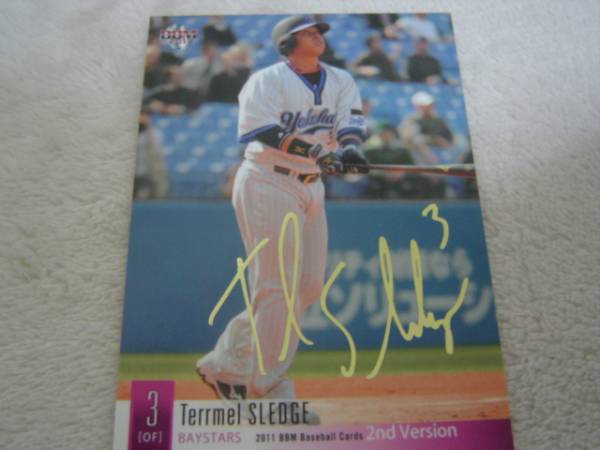 2011BBM 2nd #668 金箔サインパラレル 横浜 スレッジ No.20拍卖