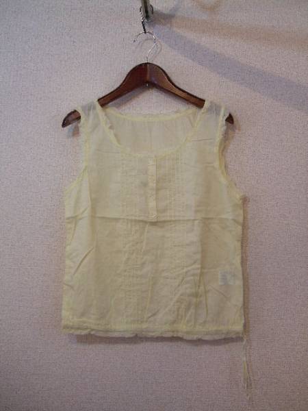 POUDOUDOU黄色フリルピンタックノースリーブ(USED)12613)拍卖