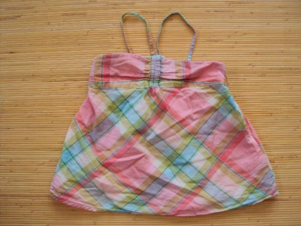 *海外USAアメリカインポートファッションブランドジンボリーチェック柄キャミトップ4歳拍卖